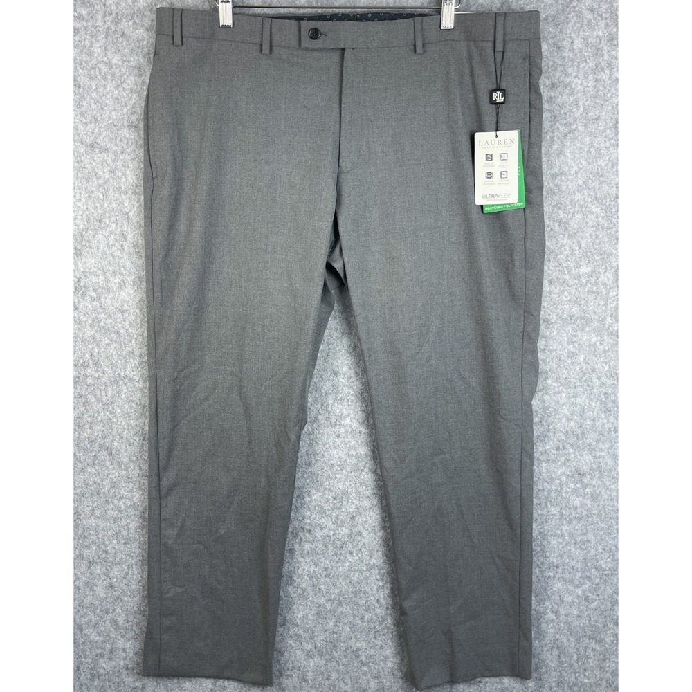 Lauren Ralph Lauren UltraFlex Norton Dress Pants Mens 42x30 Gray Classic Fit NWT